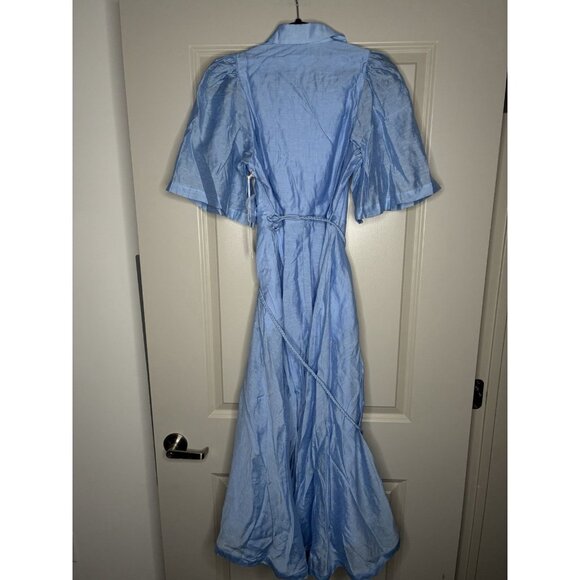 Tuckernuck NWT Hyacinth House Powder Blue Cindy Midi Dress Size XS - Picture 6 of 11